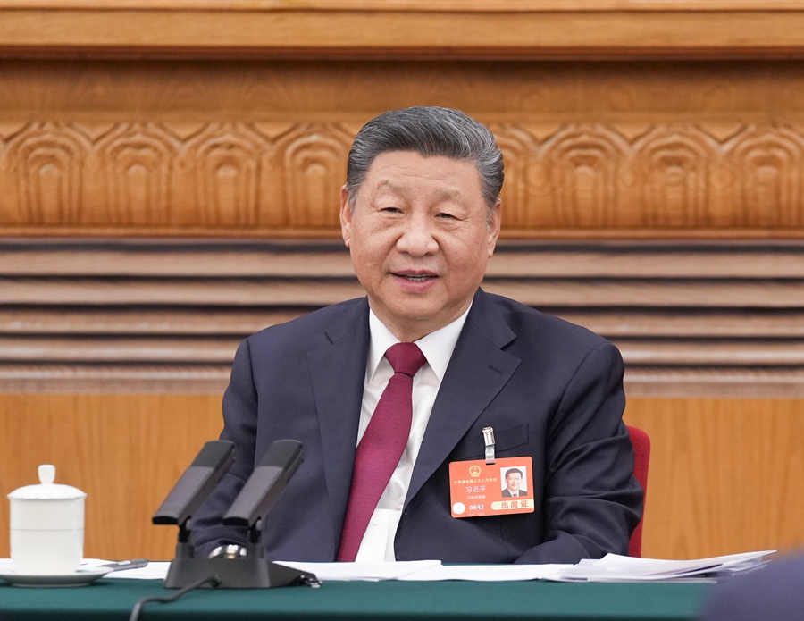 ??3月5日下午,中共中央總書記、國(guó)家主席、中央軍委主席習(xí)近平參加他所在的十四屆全國(guó)人大三次會(huì)議江蘇代表團(tuán)審議。